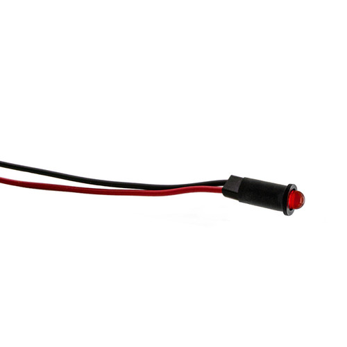 558 LED PMI 0.155-0.158" Red, Tintd, Diff, 1.7 VDC, 14" PVC-Free Wire Leads, 26 AWG, Ext Resist Req