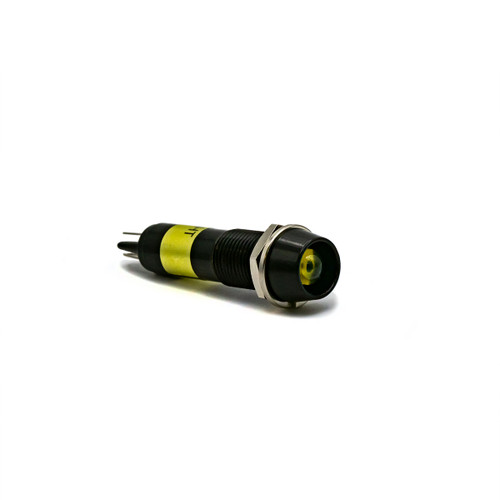 609 LED PMI 0.374" Yellow, Recessed, 24 VDC, Watertight, Chrome