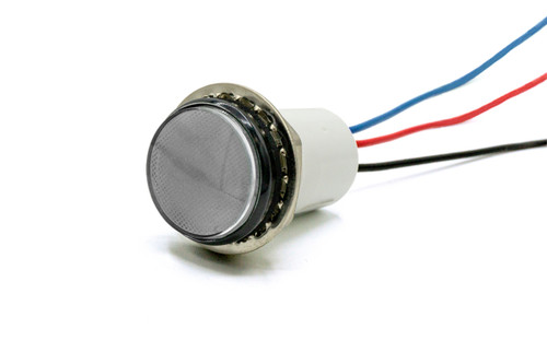 557 LED PMI 0.687" Flat, Red/Blue, 5 VDC, Watertight