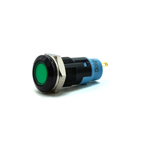 682 LED PMI 0.492" Green, 24 VDC, Solder Trmls