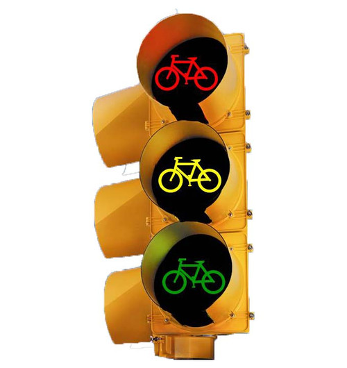 Bicycle 8" 120V ITE Green Clear Lens Special Wire Failed State Impedance / Pulse Circuit