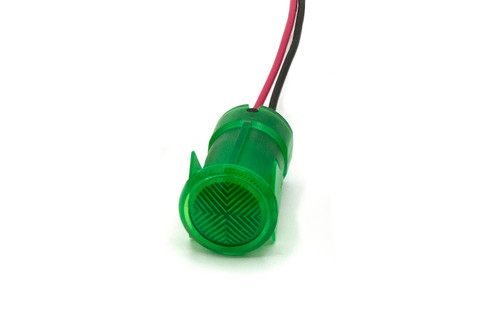 654 LED PMI 0.657" Flat, Green, Snap-in, 24 VDC