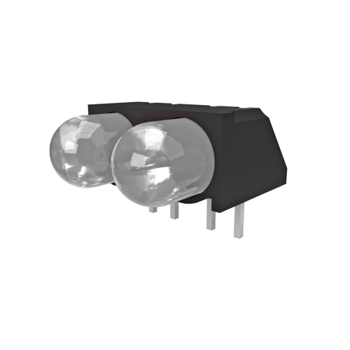 DISCONTINUED | 550 Series 5 mm CBI R Water Clear Slope-back Dual-Block
