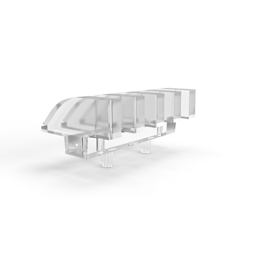 515 Optopipe® Light Pipe 5 Wide .196" H x .090" W Rectangular Flat Lens Right Angle Press Fit Board Mount