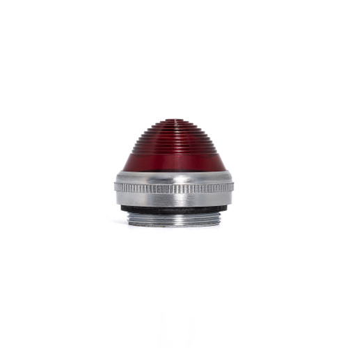123 Series Lens Cap Domed Transparent Red