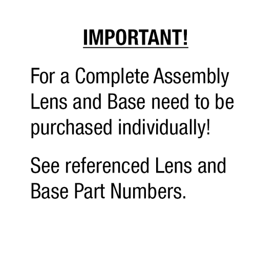 12504101137403-11/16" PMI T-3 1/4 Mini Bayonet, Clear Lens Stovepipe Lens-Series125