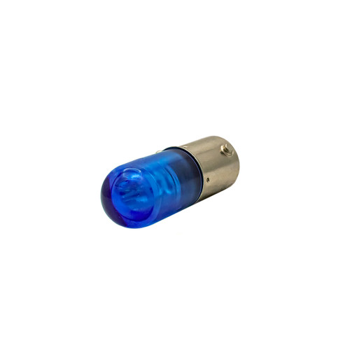 586 LED Bulb Non-Polarized T3 1/4 Min Bayonet Blue 28V