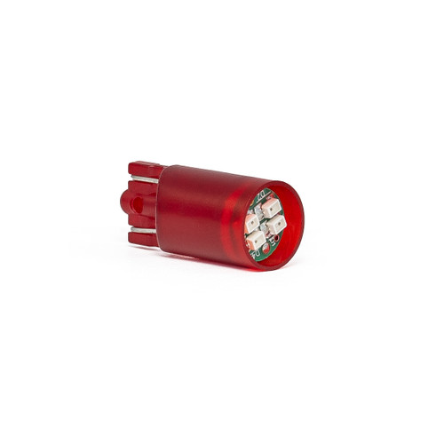 586  LED bulb Non-Polarized T10 Wedge Red 14V