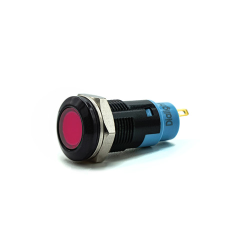 612 LED PMI 0.492" Red, 12 VDC, Straight Leads