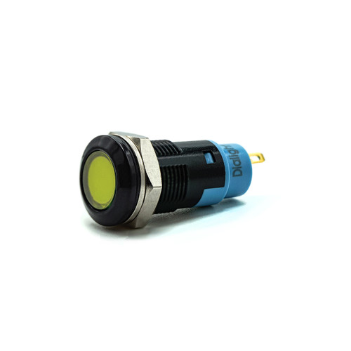 612 LED PMI 0.492" Yellow, 12 VDC, Solder Trmls