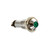 DISCONTINUED 607 LED PMI 0.283" Green, Protruding, 12 VDC, Watertight, 6" Wire Leads, Chrome