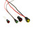 558 LED PMI 0.155-0.158" Red/Green, Non-Tintd, Non-Diff, 1.8/2.1 VDC, 6" PVC-Free Wire Leads, 26 AWG, Ext Resist Req