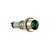 DISCONTINUED 607 LED PMI 0.283" Green, Recessed, 6 VDC, Watertight, 6" Wire Leads, Chrome