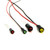 559 LED PMI 0.250" Green, Tintd, Diff, 1.8 VDC, 14" Wire Leads, 24 AWG, Ext Resist Req