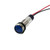 656 LED PMI 0.500" Flat, Blue, 230 VAC, 6" Wire Leads, 18 AWG