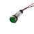 656 LED PMI 0.500" Flat, Green, 28 VDC, 6" Wire Leads, 18 AWG