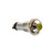 DISCONTINUED 607 LED PMI 0.283" Yellow, Protruding, 6 VDC, Watertight, 6" Wire Leads, Chrome