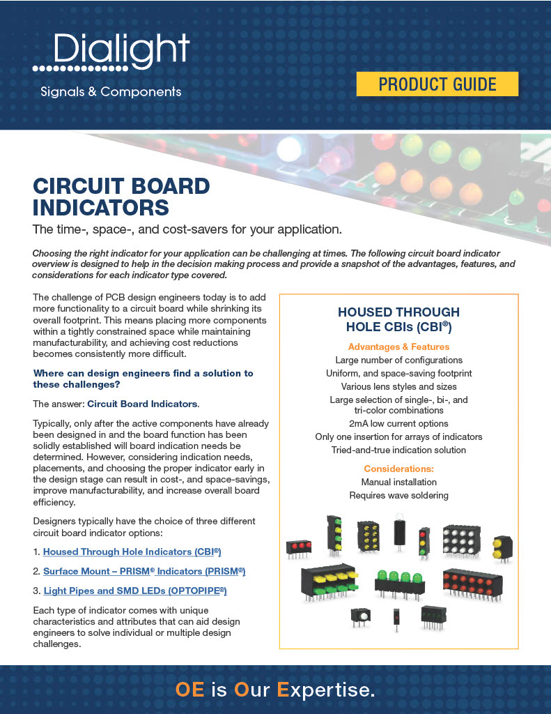 White Paper - LED Circuit Board Indicators , time-, space-, and cost-savers for your PCB application.