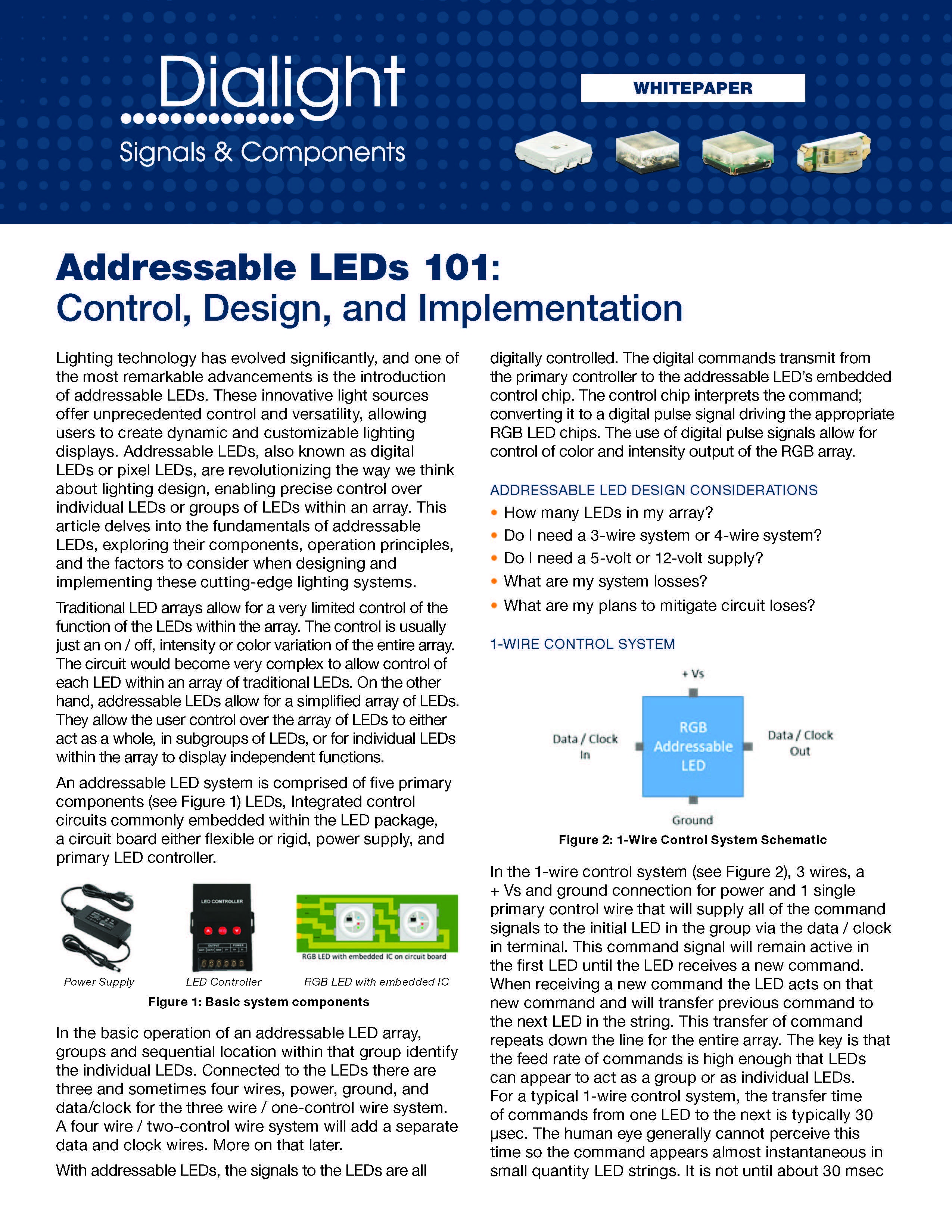 Addressable LEDs 101 - White Paper