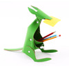 Recycled leather desk accessory pencil and notes holder Kangaroo green
