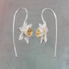 flower earrings gift ideas,  flower earring gift idea for girlfriend, flower earrings for teenage girls, delicate sterling 