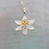 daffodil flower silver necklace ideas, gift ideas for girlfriend, delicate flower necklace gift ideas