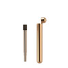 reusable luxe straw rose gold with case
