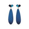 Fruits of paradise earrings, blue earrings
