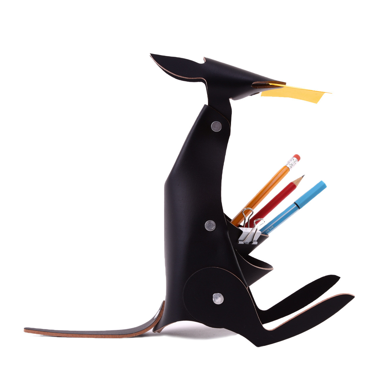 Leather Desk Accessory, Fun Pencil Holder Giftbori