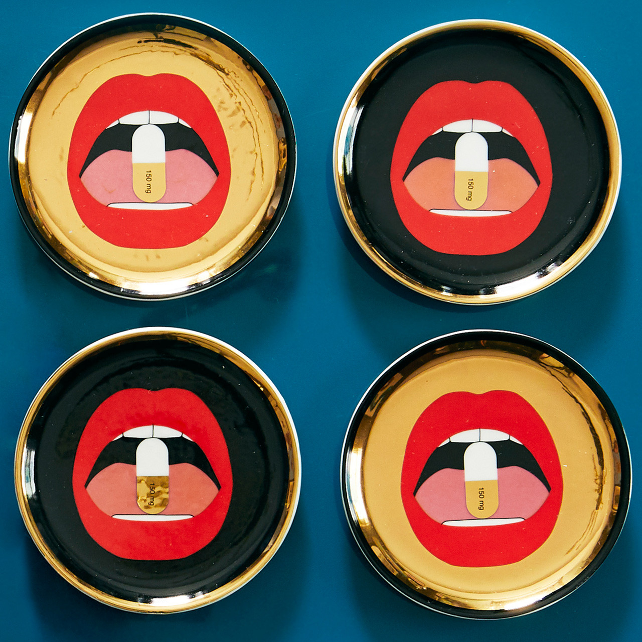 Drinks Coasters, Jonathan Adler, Porcelain Giftbori