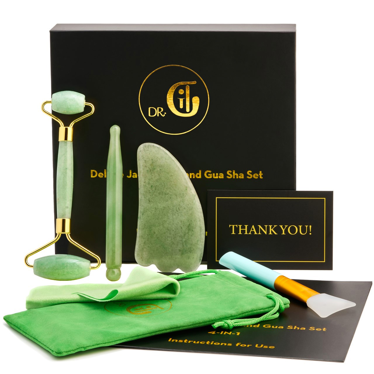 Importikaah Gua Sha and Jade Roller Combo –