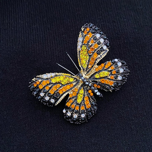 Swarovski Crystals Butterfly Brooch - GIFTBORI