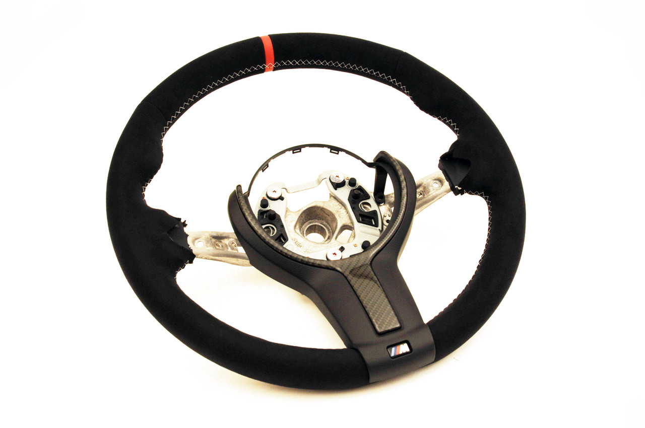 Genuine BMW M Performance Steering Wheel Alcantara with RED Stripe  32302253649