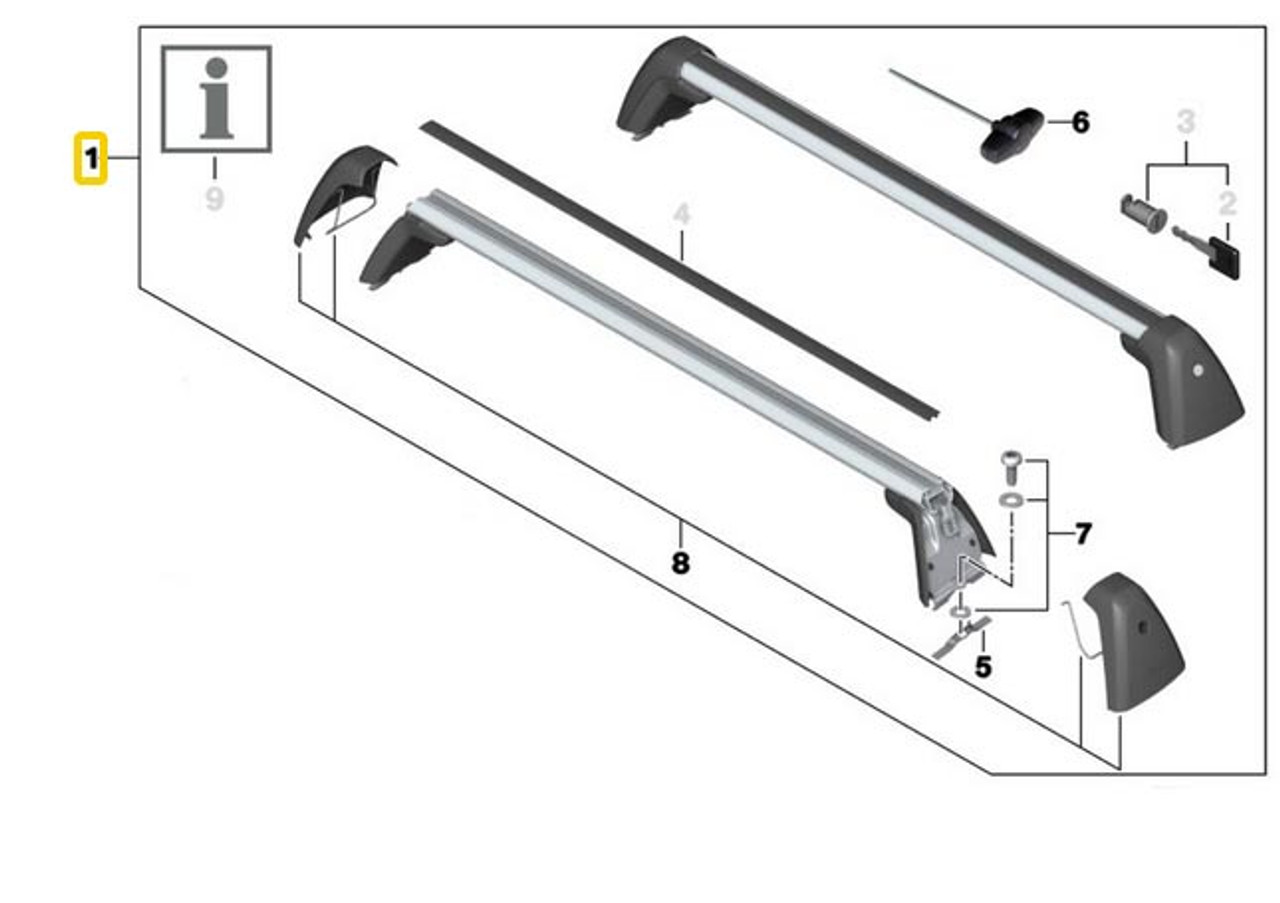 BMW Roof Rack Bars Railing Carrier for 3 Series