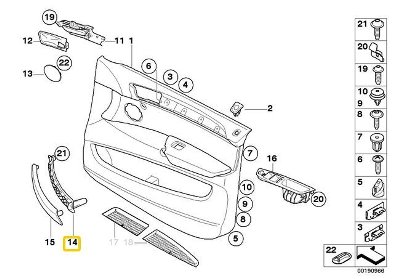 Bmw x5 door panel shop parts