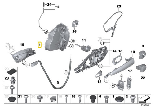 Genuine BMW Door Lock Actuator Door Lock Latch Front Left 51217202143