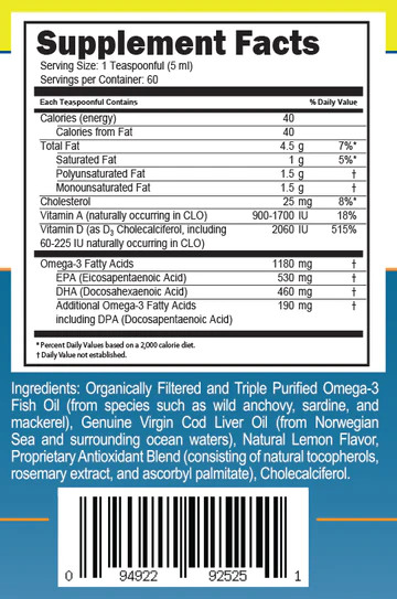 Innate Choice OmegA+D Sufficiency Lemon Oil