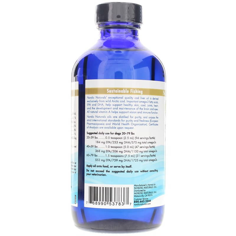 Nordic Naturals Pet Cod Liver Oil (Medium to Large Breed Dogs)