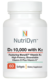 NutriDyn D3 10,000 with K2 - 60 Softgels