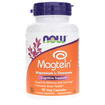 NOW Foods Magtein Magnesium L-Threonate, 90 Veg Capsules