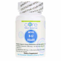 Methyl B-12 Folate, 60 Chewable Tablets, Core Med Science