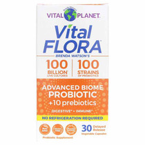 Vital Flora Advanced Biome Probiotic + Prebiotics 100 Billion CFU Shelf Stable, by Vital Planet