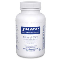 Pure Encapsulations Mineral 650 W/O Cu &Fe - 180 Capsules