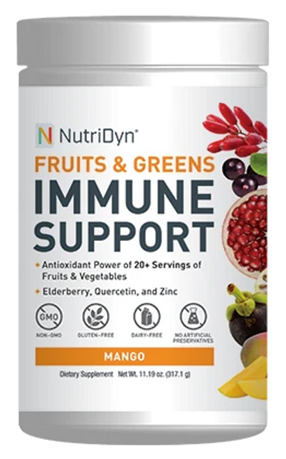 NutriDyn Fruits & Greens Immune Support - Mango - 317 Grams