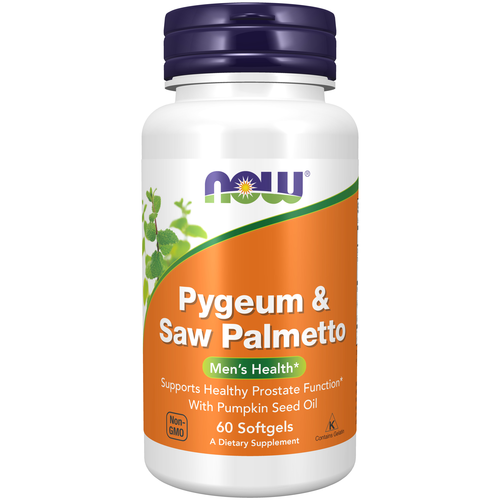 NOW Foods Pygeum & Saw Palmetto, 60 Softgels