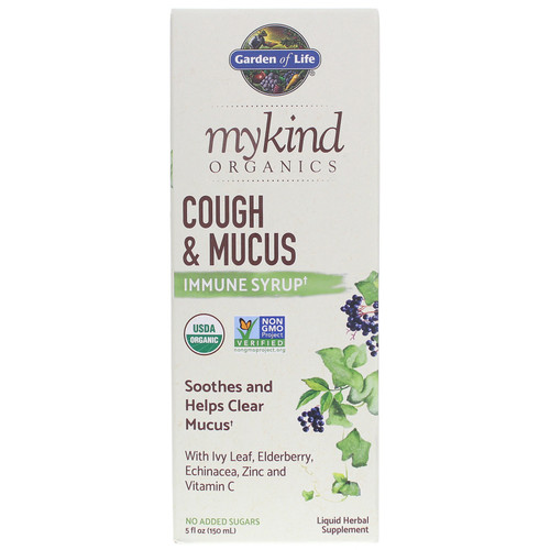 Garden of Life mykind Organics Cough & Mucus Immune Syrup, 5 Oz