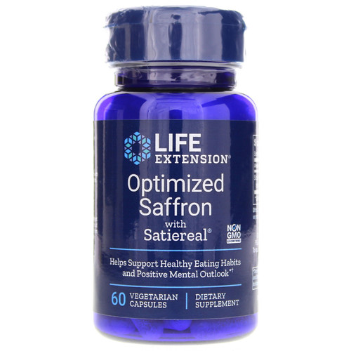 Life Extension Optimized Saffron with Satiereal, 60 Veg Capsules
