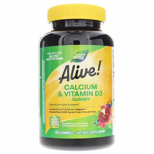 Alive Calcium + D3 Gummies, 60 Gummies, Nature's Way