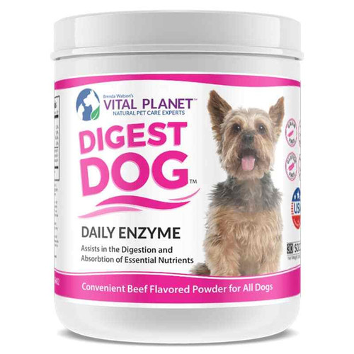 Digest Dog Daily Enzyme Powder, 30 Servings, by Vital Planet