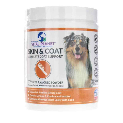 Skin & Coat for Dogs Powder, 3.92 Oz, by Vital Planet
